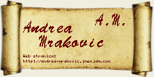 Andrea Mraković vizit kartica